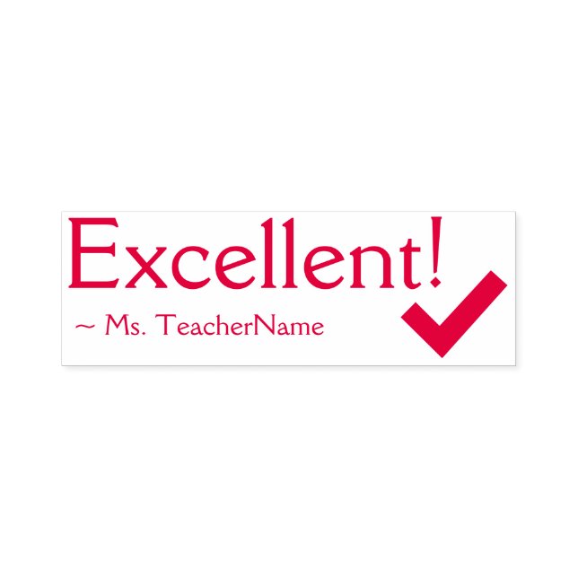"Ausgezeichnet!" Trainer-Feedback-Gummi-Briefmarke Permastempel (Design)