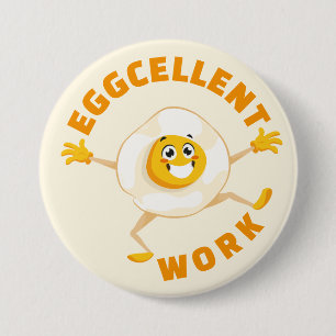 Ausgezeichnete Arbeit Ausgezeichnete Egg Fun Food Button
