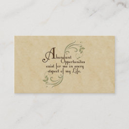 Ausgezeichnete Chancen - Affirmation/Visitenkarten Visitenkarte