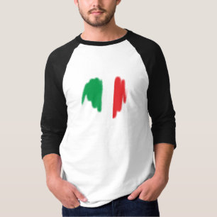 Ausgezeichnete Flag Italienische Farben Graffiti H T-Shirt