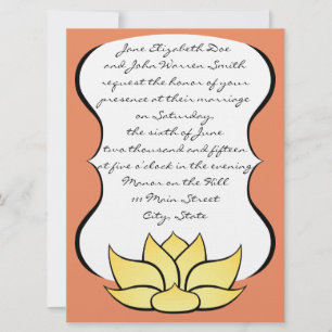 Ausgezeichnete Lotus in sonnengeküsster Hochzeitse Einladung