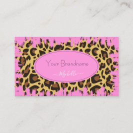 Ausgezeichnete, rosa Leopard-Musterdienste Visitenkarte