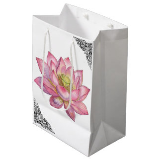 Ausgezeichneter Schwarz-Weiß-Thai-Lai-Kanok-Vektor Mittlere Geschenktüte
