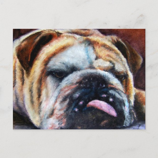 Ausgezogene Postkarten (Bulldog) (Vorderseite)