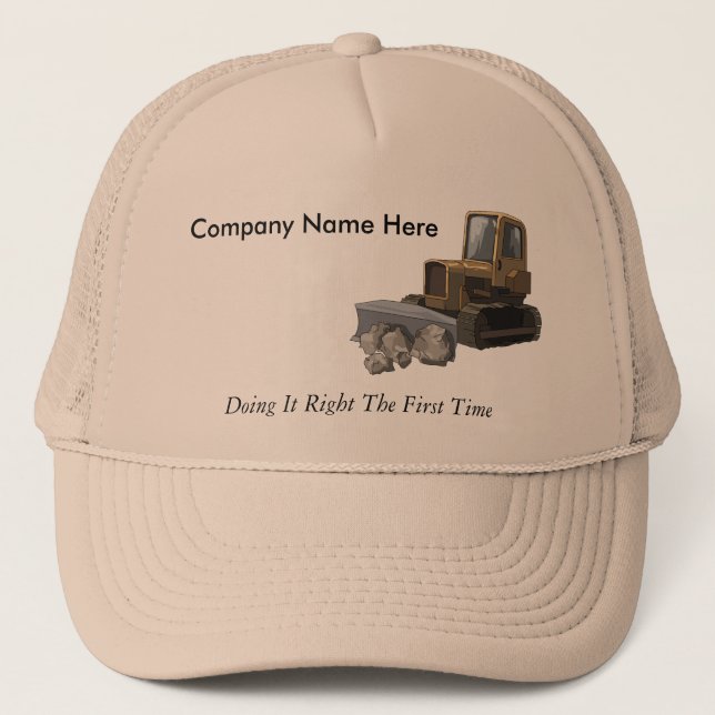 Ausgrabenfirmenslogan-Hut Truckerkappe (Vorderseite)