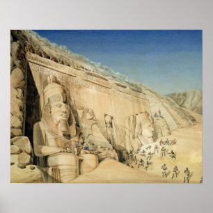 Ausgrabung des Großen Tempels der Ramses II, Poster