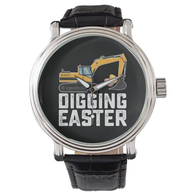 Ausgrabungsgrabungsgrabungsjagd Egg Funny Armbanduhr (Vorderseite)