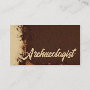 Ausgrabungsort für Archäologen Visitenkarte