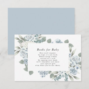 AUSHA Dusty Blue Books for Baby Enclosure Card Einladung