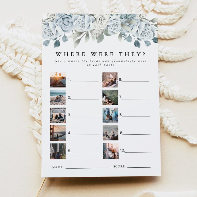 AUSHA Dusty Blue Où Étaient-Ils La Carte De Jeu De (Créateur téléchargé)