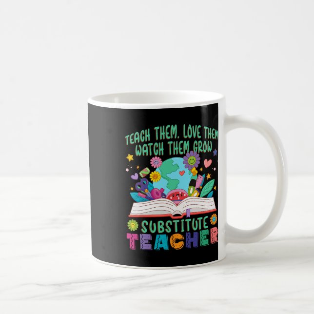 Aushilfslehrer Daisy Flower Lehrer Ersatz Kaffeetasse (Rechts)