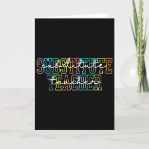 Aushilfslehrer Lehrer Dankeschön Geschenk Aushilfs Karte