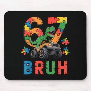 Ausim Six Seven Bruh Dino Autismus-Bewusstsein 67 Mousepad