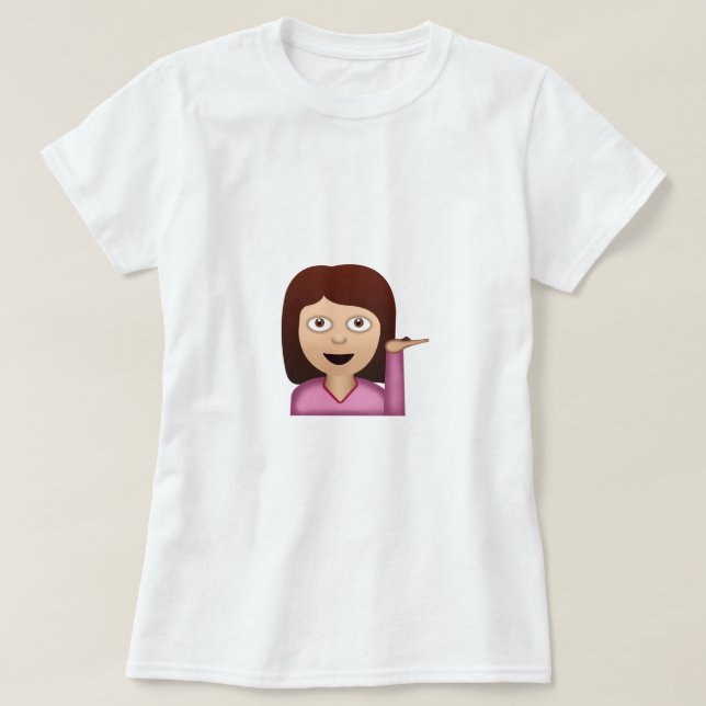 Auskunfts-Person Emoji T-Shirt (Design vorne)