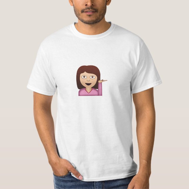 Auskunfts-Person Emoji T-Shirt (Vorderseite)