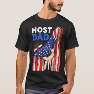 Ausländische Gastfamilie Vater Flag Handaustausch T-Shirt