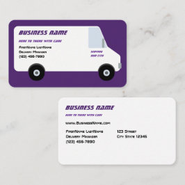 Auslieferung Van Lila Business Card Visitenkarte