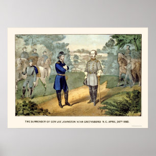 Auslieferung von General Johnston, 1865 Poster