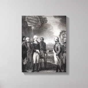 Auslieferung von Lord Cornwallis bei Yorktown, Leinwanddruck