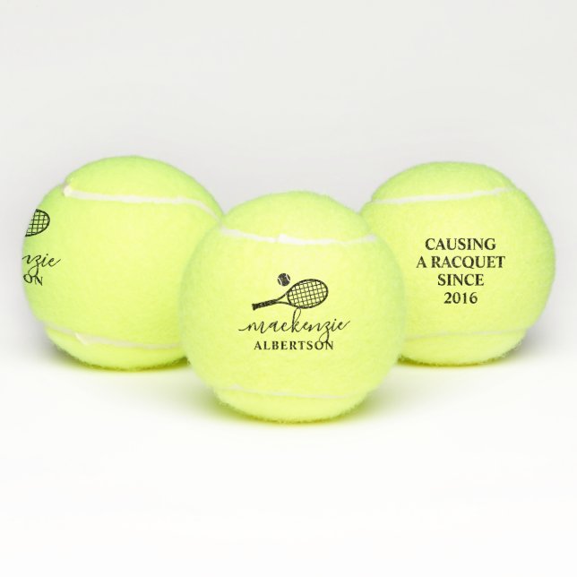 Auslösen eines Racquets seit Personalisiert  Tennisbälle (Multi)