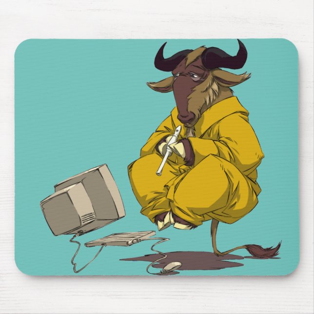 Auslösen, Meditieren und Flötenspielen von GNU Mousepad (Vorne)