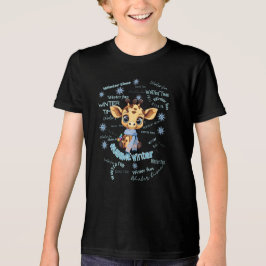 Ausome Winter – One of a Kind Snowflake Giraffe Tri-Blend Shirt