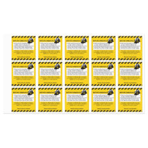 Auspacken mit festem Label und Garantie