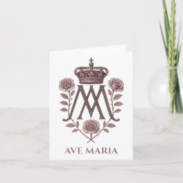Auspice Maria Ave Maria Prayer Card  Karte