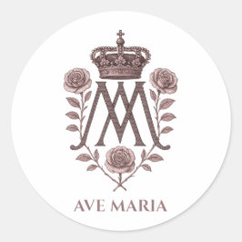 Auspice Maria Katholischer Rundaufkleber Runder Aufkleber