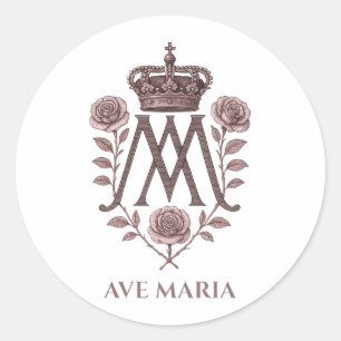 Auspice Maria Katholischer Rundaufkleber Runder Aufkleber