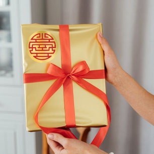 Auspicious Accessoires Chinesische New Year Sticke Runder Aufkleber