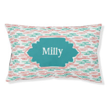 Auspicious Cloud Bands in Teal and Flamingo