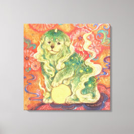 Auspicious Komainu: Guardian of Yuzen Dreams (Un Leinwanddruck