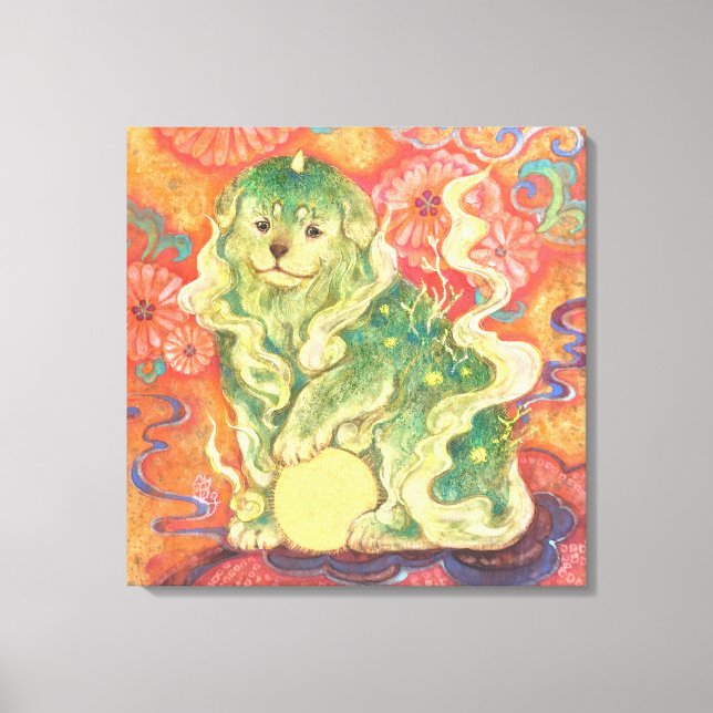 Auspicious Komainu: Guardian of Yuzen Dreams (Un  Leinwanddruck (Vorderseite)