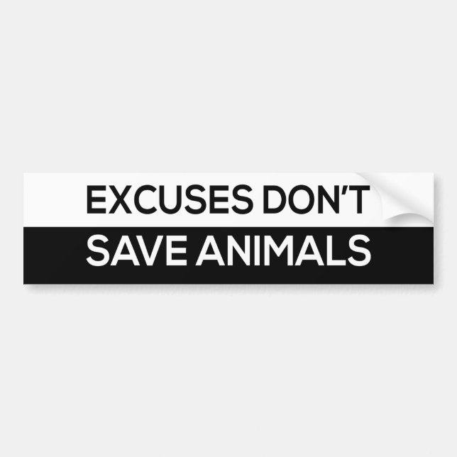 Ausreden rettete Tiere nicht vegan Autoaufkleber (Vorne)