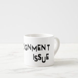Ausrichtungsproblem Minimalistischer Reset-Espress Espressotasse