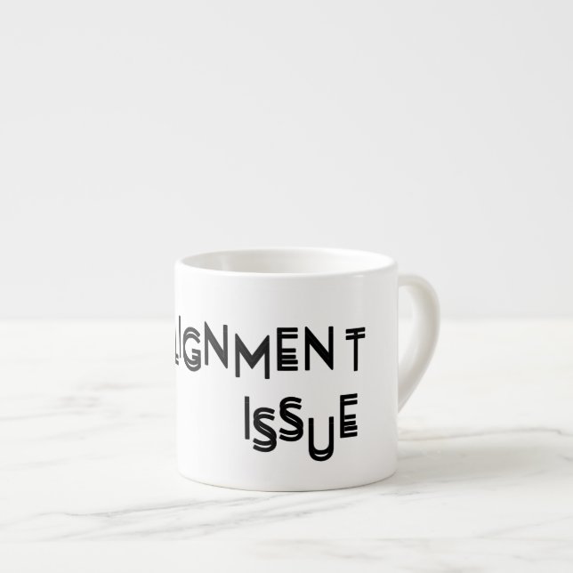 Ausrichtungsproblem Minimalistischer Reset-Espress Espressotasse (Vorderseite Rechts)
