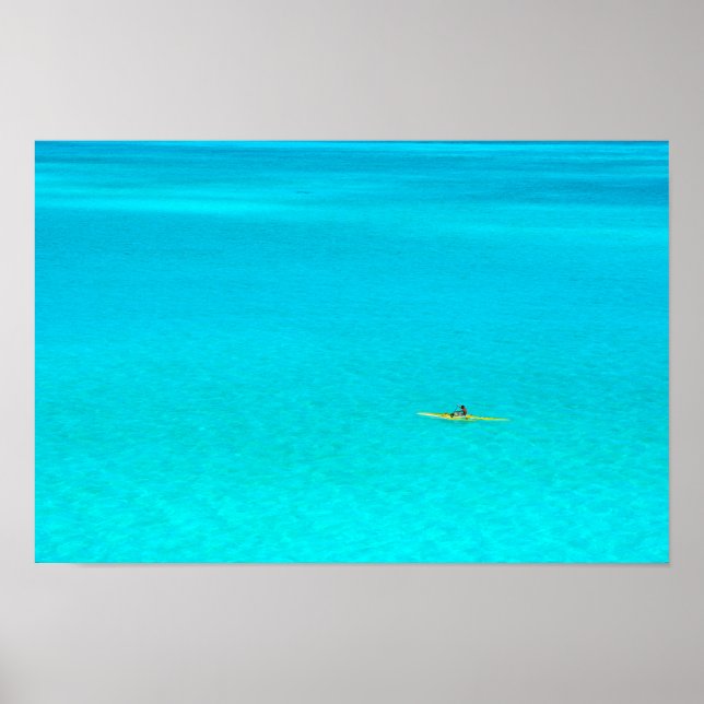 Ausrigger Kanu in Bora Bora Plakatdruck Poster (Vorne)
