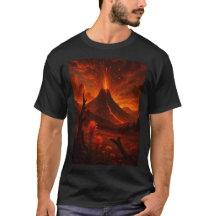 Ausrottung des Vulkans Natur Art T - Shirt - Gesch