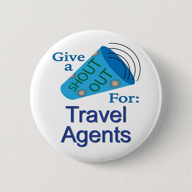 Ausrufen für Agent der Reise Button (Vorderseite)