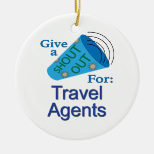Ausrufen für Agent der Reise Keramik Ornament