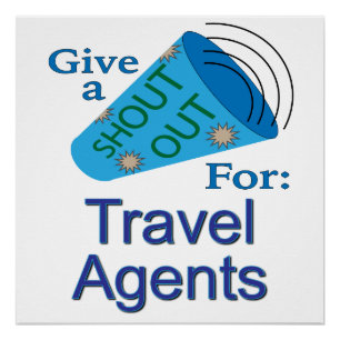 Ausrufen für Agent der Reise Poster