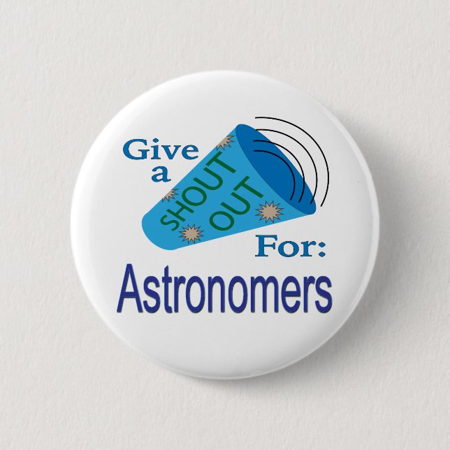 Ausrufen für Astronomen Button (Vorderseite)