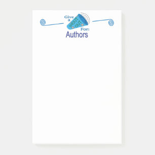 Ausrufen für Autoren Post-it Klebezettel