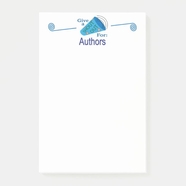 Ausrufen für Autoren Post-it Klebezettel (Vorderseite)