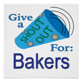 Ausrufen für Bäcker Poster