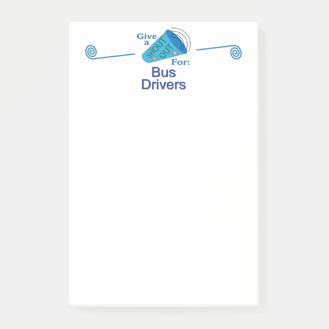 Ausrufen für Busfahrer Post-it Klebezettel (Vorderseite)