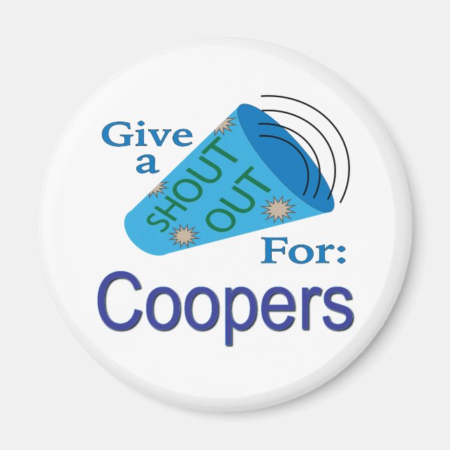 Ausrufen für Coopers Magnet (Vorne)