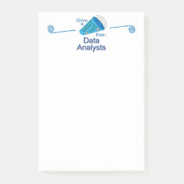 Ausrufen für Datenanalytiker Post-it Klebezettel