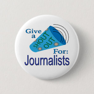 Ausrufen für Journalisten Button